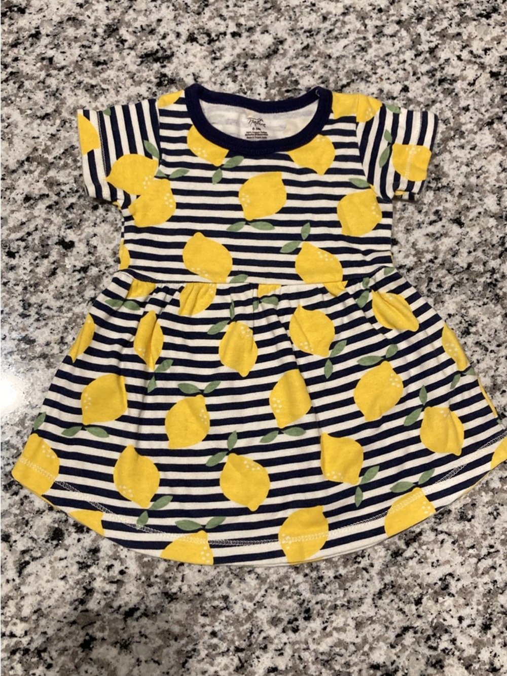 O-3 month baby girl lemon dress